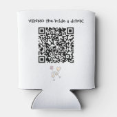 カスタムQRコード付きの花嫁へのドリンク（VENMO） 缶クーラー (裏面)