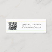 カスタムQRコード会社ロゴ従業員名ミニ コーリングカード (裏面)