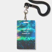 カスタムQRコード写真 白色VIP 全アクセス権 バッジ (裏面（ネックストラップ付）)