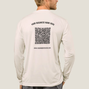 カスタムQRコード及び文字パーソナライズされた事業 トライブレンドTシャツ