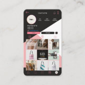 カスタムQRコード名刺 – ロゴQr Instagram 名刺 (正面)