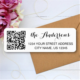 カスタムQRコード名文字差出人住所 ラベル