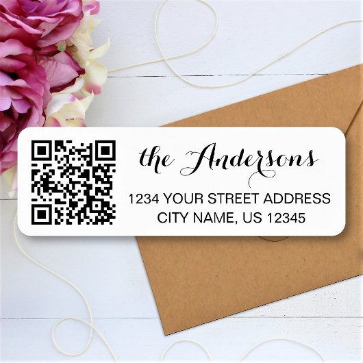 カスタムQRコード名文字差出人住所 ラベル