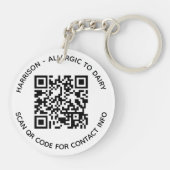 カスタムQRコード名文字情報連絡photo kids キーホルダー (裏面)