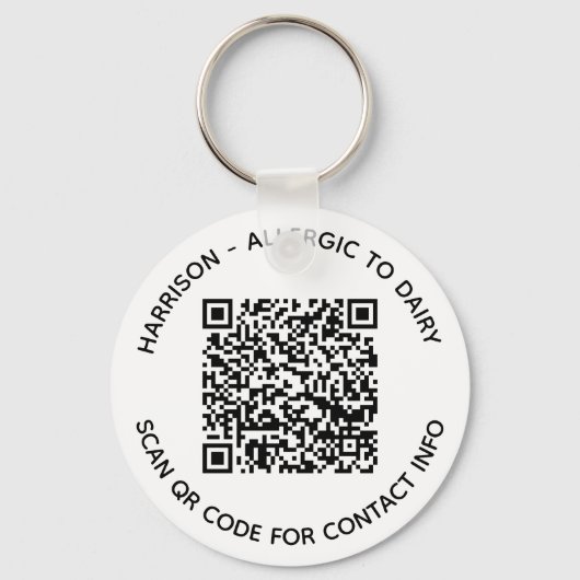 カスタムQRコード名文字情報連絡photo kids キーホルダー (正面)