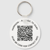 カスタムQRコード名文字情報連絡photo kids キーホルダー (裏面)