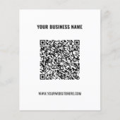 カスタムQRコード情報と文字チラシ – 色の選択 チラシ (正面)