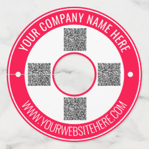 カスタムQRコード文字とカラーワイングラスラベル ワイングラスタグ