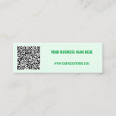 カスタムQRコード文字と名刺の色 スキニー名刺 (正面)