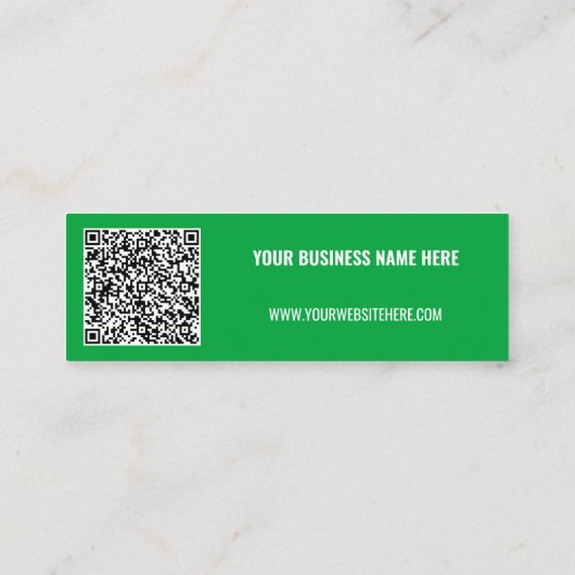 カスタムQRコード文字と名刺の色 スキニー名刺 (裏面)