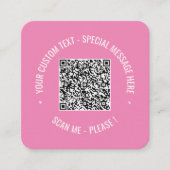 カスタムQRコード文字カラー名刺テンプレート スクエア名刺 (正面)