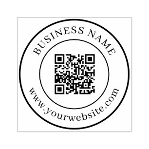 カスタムQRコード文字テンプレートクラシックラウンド ラバースタンプ