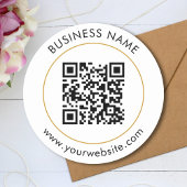 カスタムQRコード文字テンプレート ラウンドシール