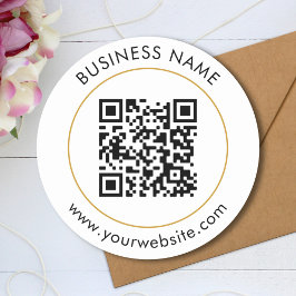 カスタムQRコード文字テンプレート ラウンドシール