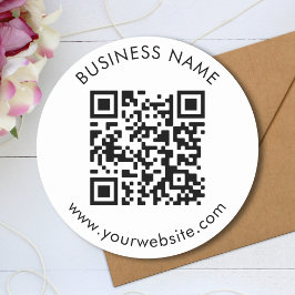 カスタムQRコード文字テンプレート ラウンドシール