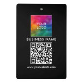 カスタムQRコード文字ビジネスロゴモダンシンプル ミニクリップボード (裏面)