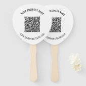 カスタムQRコード文字プロモーションハンドファンテンプレート ハンドファン (正面&裏面)