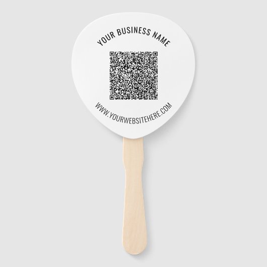 カスタムQRコード文字プロモーションハンドファンテンプレート ハンドファン (裏面)