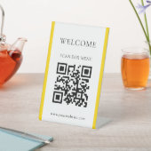 カスタムQRコード文字モダン業務台座標識 台座サイン (インサイチュ)