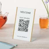 カスタムQRコード文字モダン業務台座標識 台座サイン (インサイチュ)