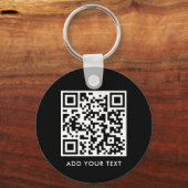 カスタムQRコード文字モダン白黒事業 キーホルダー (正面)