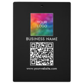 カスタムQRコード文字企業のロゴ クリップボード (裏面)