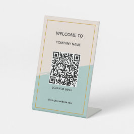 カスタムQRコード文字業務モダン 台座サイン