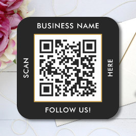 カスタムQRコード文字白黒 スクエアシール