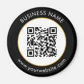 カスタムQRコード文字白黒 マグネット (正面)
