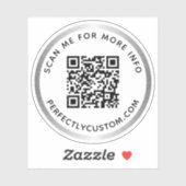 カスタムQRコード私にシルバーグレイをスキャン縁ど シール (シート)