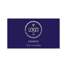 カスタムQRコード金ゴールドネイビー