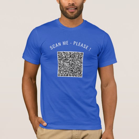 カスタムQRコード面白いTシャツ自分だけのデザイン Tシャツ (正面)