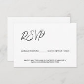 カスタムQRコード ウェディングサイト RSVP ミニマリスト エンクロージャーカード (正面/裏面)