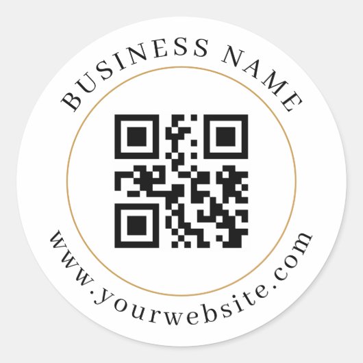 カスタムQRコード エレガント ラウンドシール (正面)
