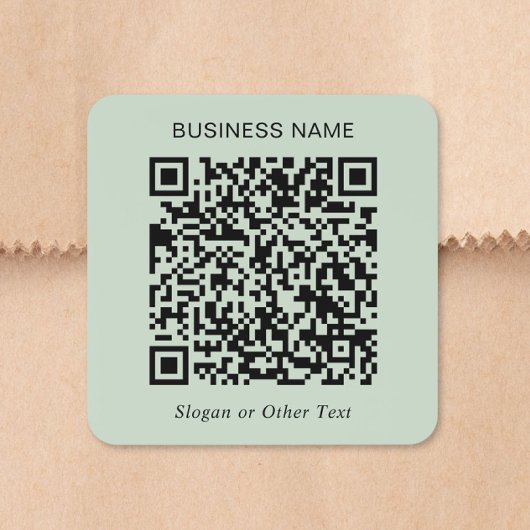 カスタムQRコード セージグリーン スクエアシール