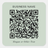 カスタムQRコード セージグリーン スクエアシール (正面)