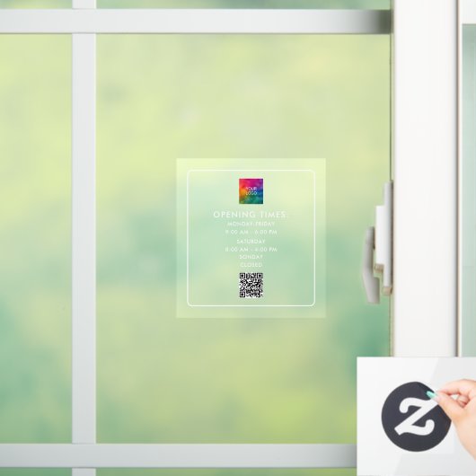 カスタムQRコード ビジネス 営業時間 ロゴをアップロード ウィンドウサイン (ホーム)