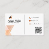 カスタムQRコード | ミニマモダンリストプロフェッショナル 名刺 (裏面)