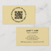 カスタムQRコード |モダンスタイリッシュプロフェッショナル 名刺 (正面/裏面)