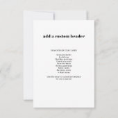 カスタムQRコード 現代風 おしゃれ 招待状 (裏面)