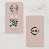 カスタムQRコードBoho Beige 名刺 (正面/裏面)
