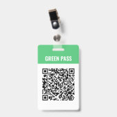 カスタムQRコードCovid Greenパス バッジ (Front with Clip)