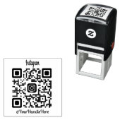 カスタムQRコードInstagramゴム印 セルフインキングスタンプ (インサイチュ)