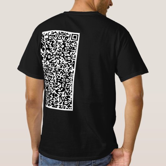 カスタムQRコードTシャツの例 Tシャツ (裏面)