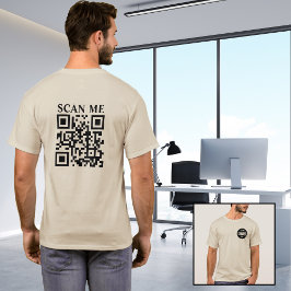 カスタムQRコードTシャツ: ビジネスロゴを宣伝しよう Tシャツ