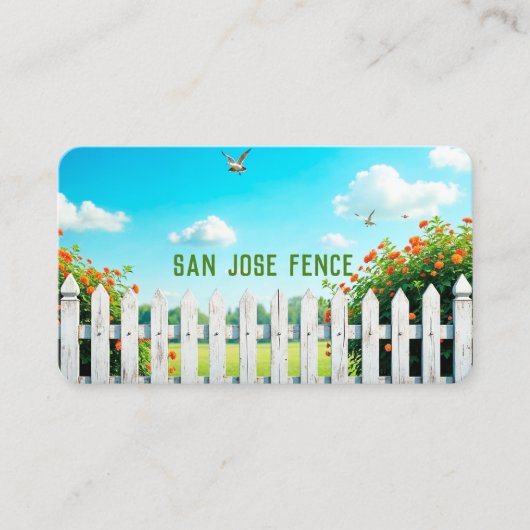 カスタムQRフェンス建物と修理 名刺 (正面)