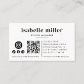 カスタムQRモダンミニマルロゴ 名刺 (正面)