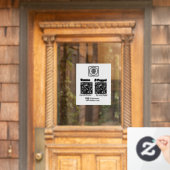 カスタムQR支払い | Venmo & PayPalロゴ表示 ウィンドウサイン (ホームデコレーション)