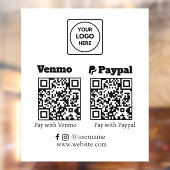 カスタムQR支払い | Venmo & PayPalロゴ表示 ウィンドウサイン (シート2)