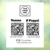 カスタムQR支払い | Venmo & PayPalロゴ表示 ウィンドウサイン (シート3)